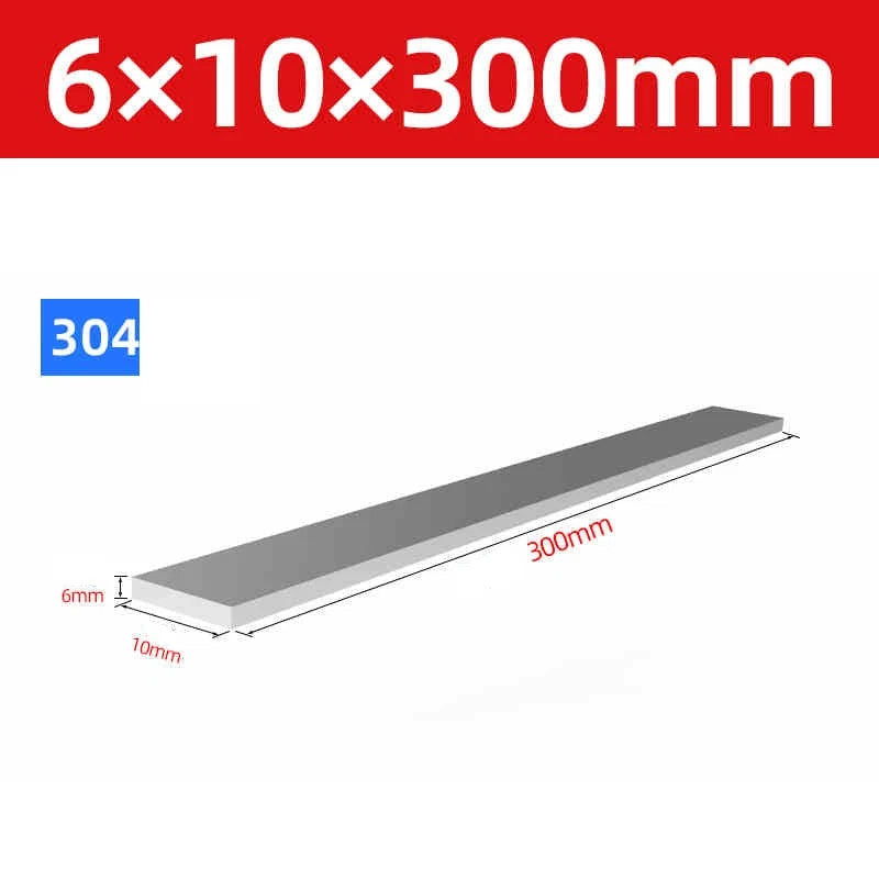304 Stainless Steel Flat Bar Metal Plate Strip Width 10mm-80mm Thick 3mm to 20mm