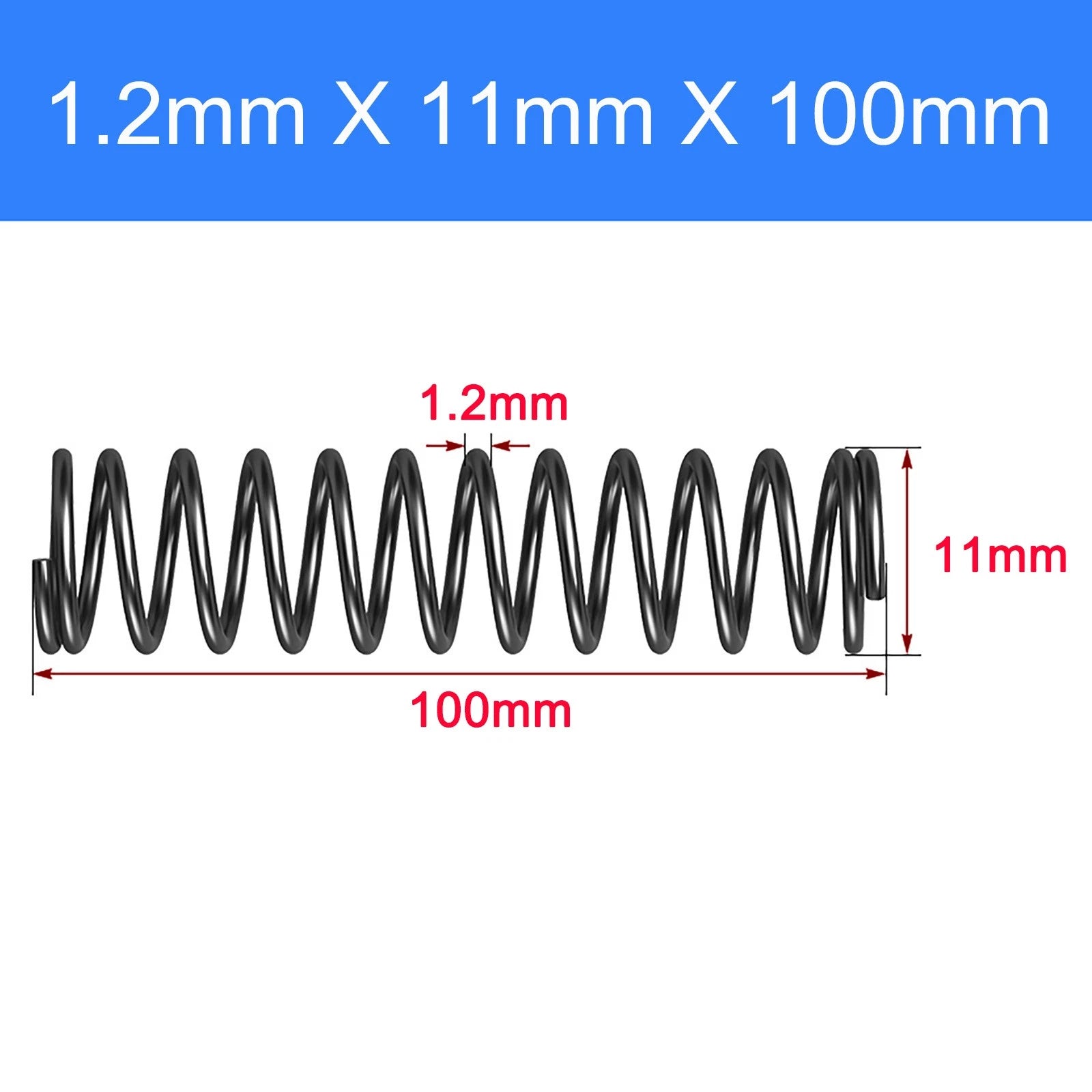 Compression Spring Spring Steel Pressure Coil 1.2mm Wire OD 5-20mm 10-100mm Shop