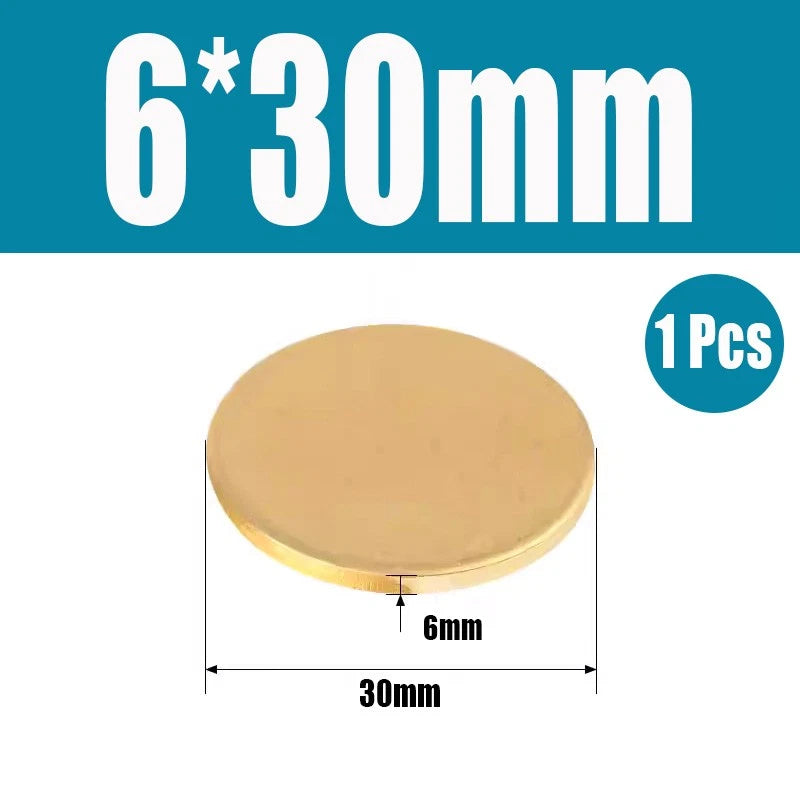 Thick 0.5mm-6mm Solid Brass Discs Blanks Discs Ø 20mm-300mm Metal Round Sheets