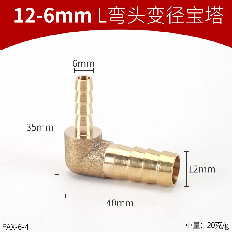 Brass Reducing Hose Fittings – Straight, L, T & Y Connectors for Gas & Air Tube