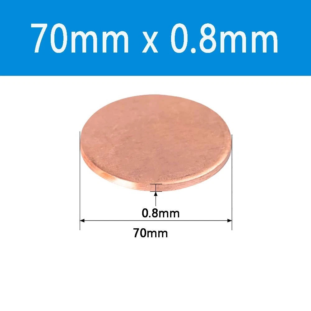 T2 Solid Pure Round Copper Sheet Flat Round Copper Disc Blank Round Metal Sheet