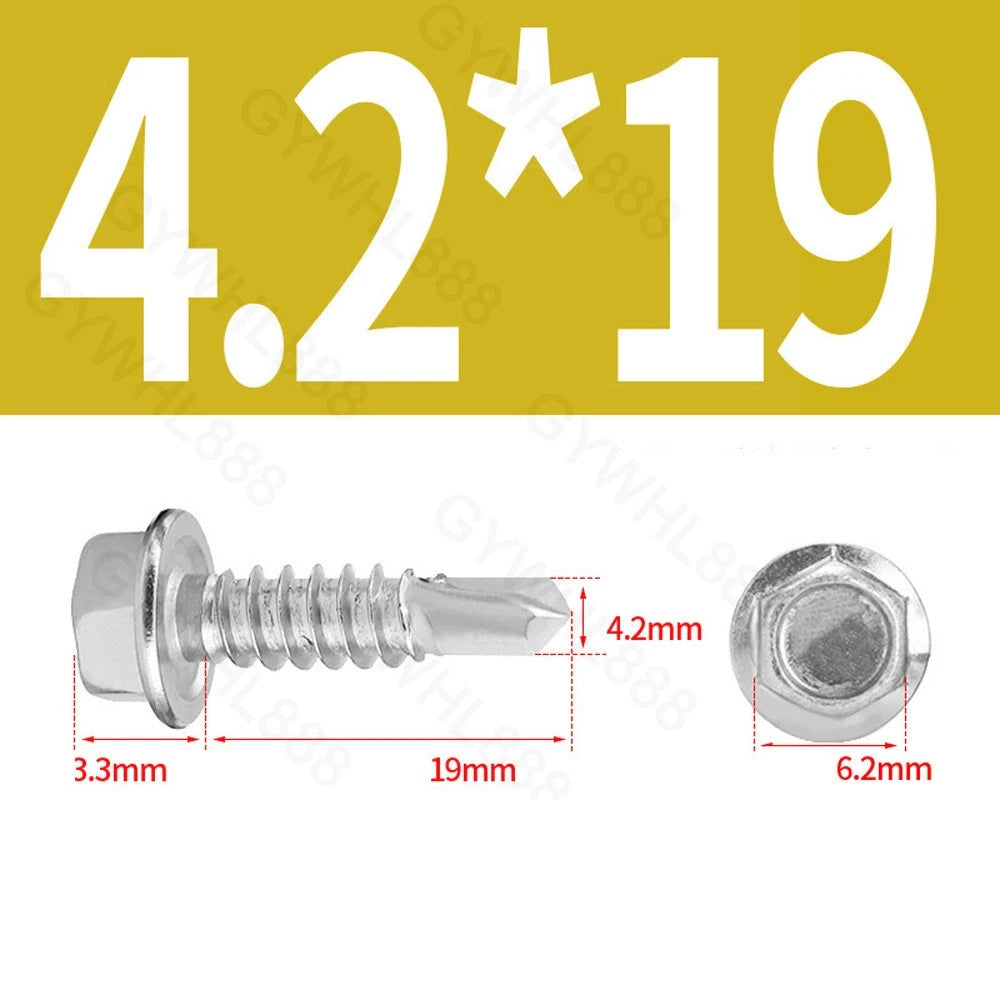 410 & A2 Stainless Hex Head Self‑Drilling Tek Screws – for Metal Roofing & Sheeting
