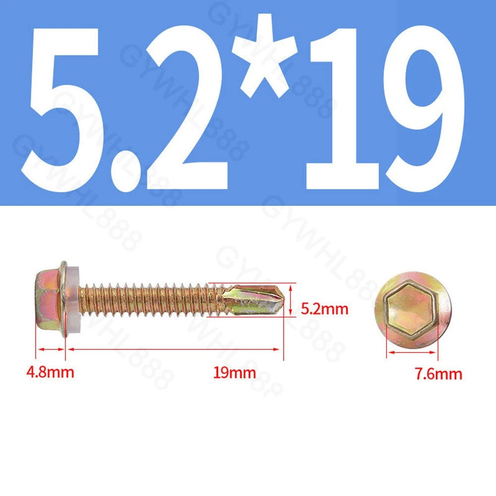 410 & A2 Stainless Hex Head Self‑Drilling Tek Screws – for Metal Roofing & Sheeting