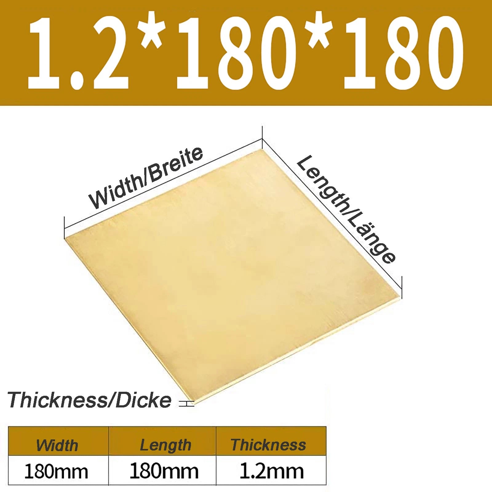 Natural Brass Sheet Metal guillotine cut - 0.3mm - 3.0mm - Multiple Sizes