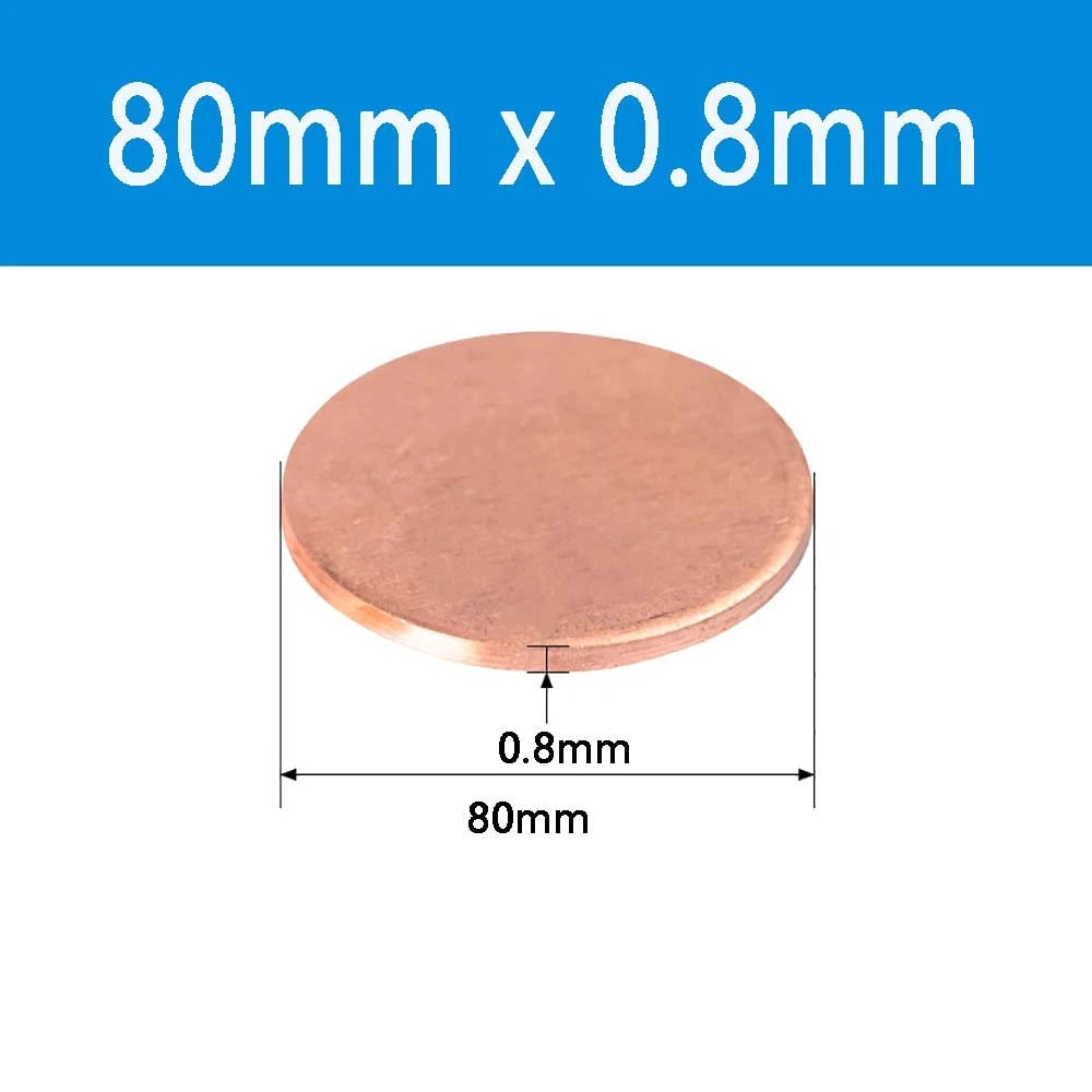 T2 Solid Pure Round Copper Sheet Flat Round Copper Disc Blank Round Metal Sheet