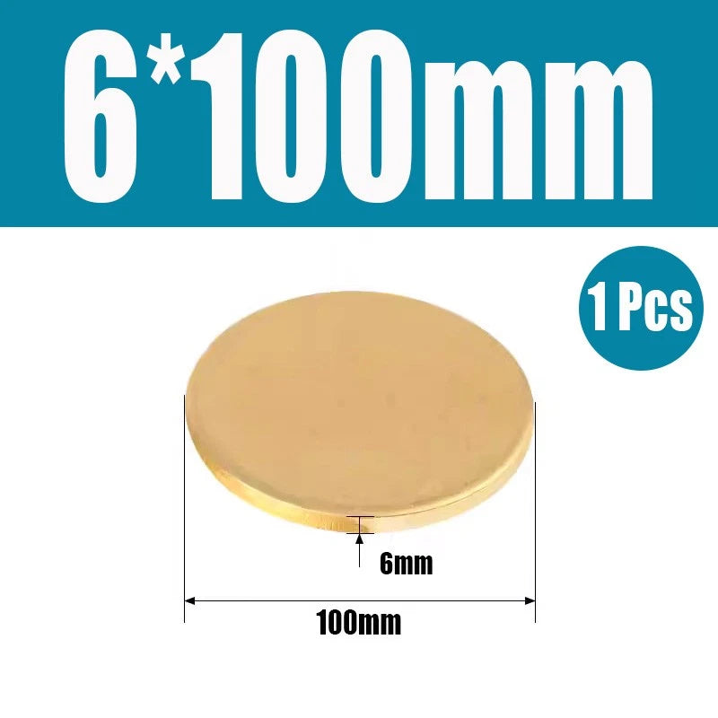 Thick 0.5mm-6mm Solid Brass Discs Blanks Discs Ø 20mm-300mm Metal Round Sheets