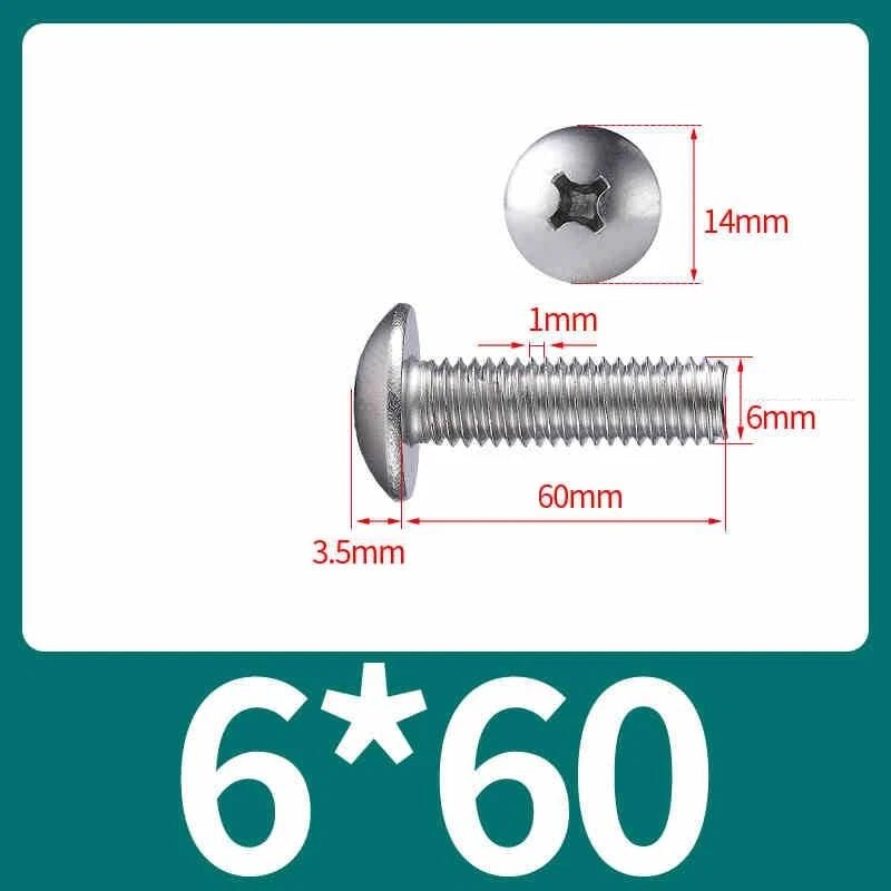 M2–M8 Stainless Steel Phillips Truss Head Machine Screws | 201 / 304 / 316 - HomeDIYer