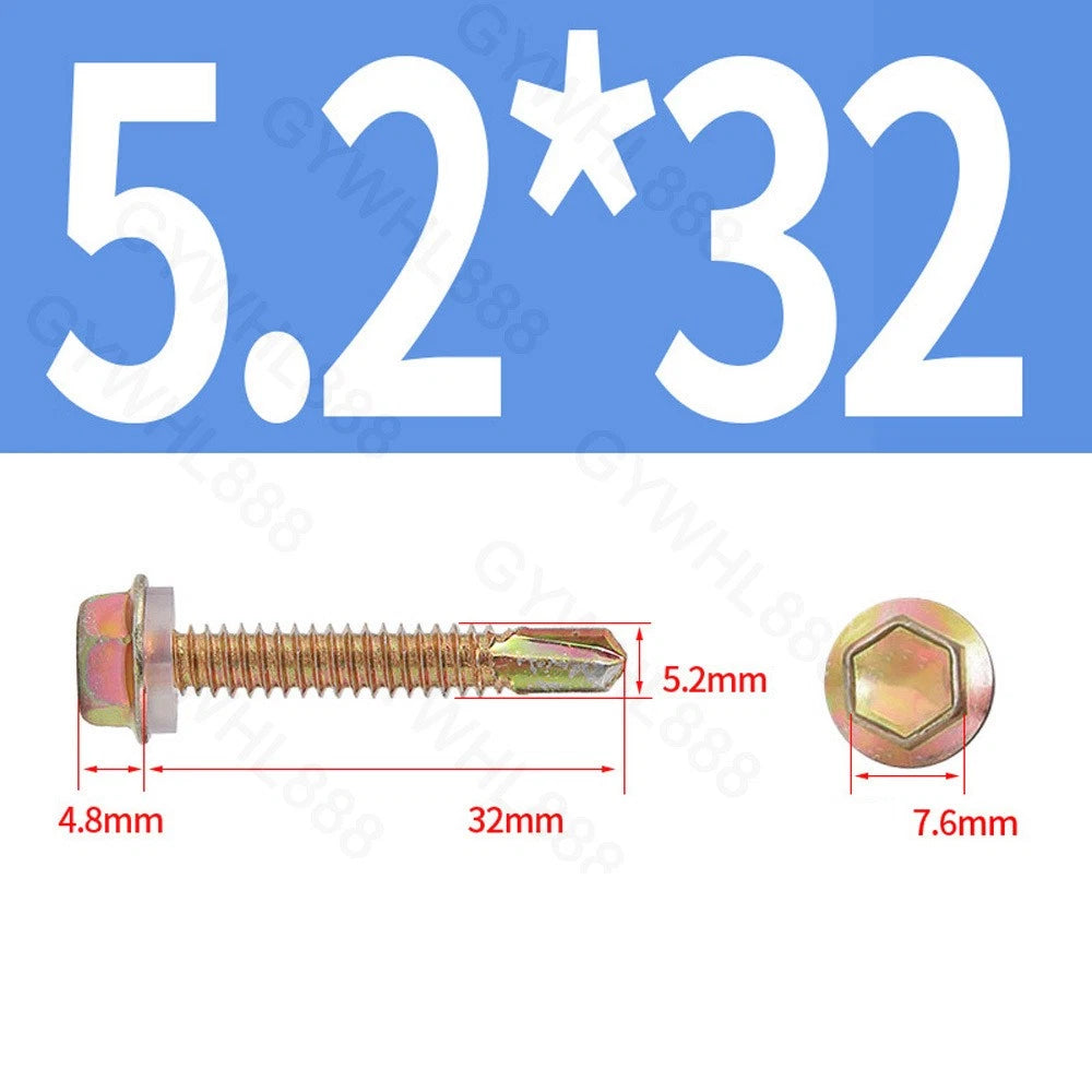 410 & A2 Stainless Hex Head Self‑Drilling Tek Screws – for Metal Roofing & Sheeting