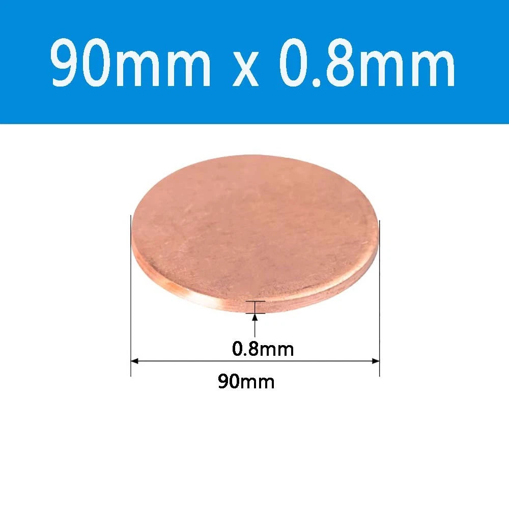 T2 Solid Pure Round Copper Sheet Flat Round Copper Disc Blank Round Metal Sheet