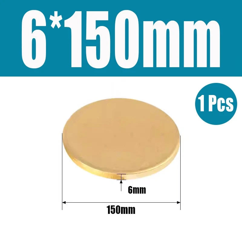 Thick 0.5mm-6mm Solid Brass Discs Blanks Discs Ø 20mm-300mm Metal Round Sheets