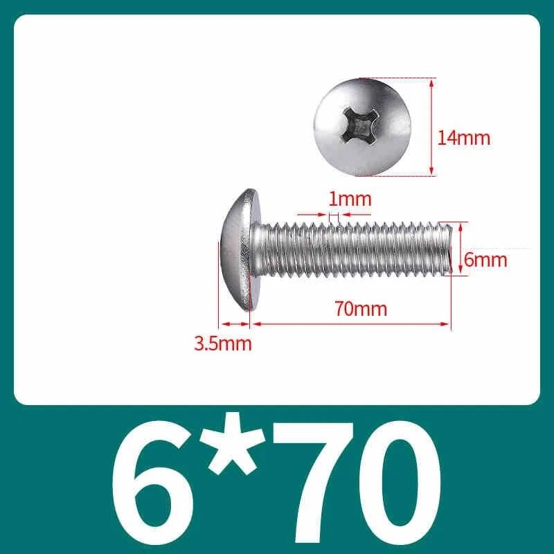 M2–M8 Stainless Steel Phillips Truss Head Machine Screws | 201 / 304 / 316 - HomeDIYer