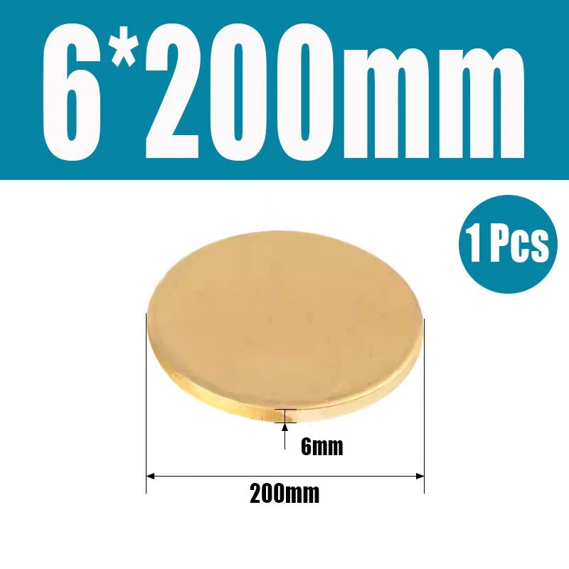 Thick 0.5mm-6mm Solid Brass Discs Blanks Discs Ø 20mm-300mm Metal Round Sheets