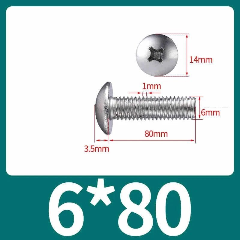M2–M8 Stainless Steel Phillips Truss Head Machine Screws | 201 / 304 / 316 - HomeDIYer
