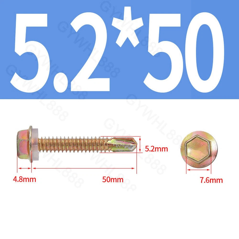 410 & A2 Stainless Hex Head Self‑Drilling Tek Screws – for Metal Roofing & Sheeting