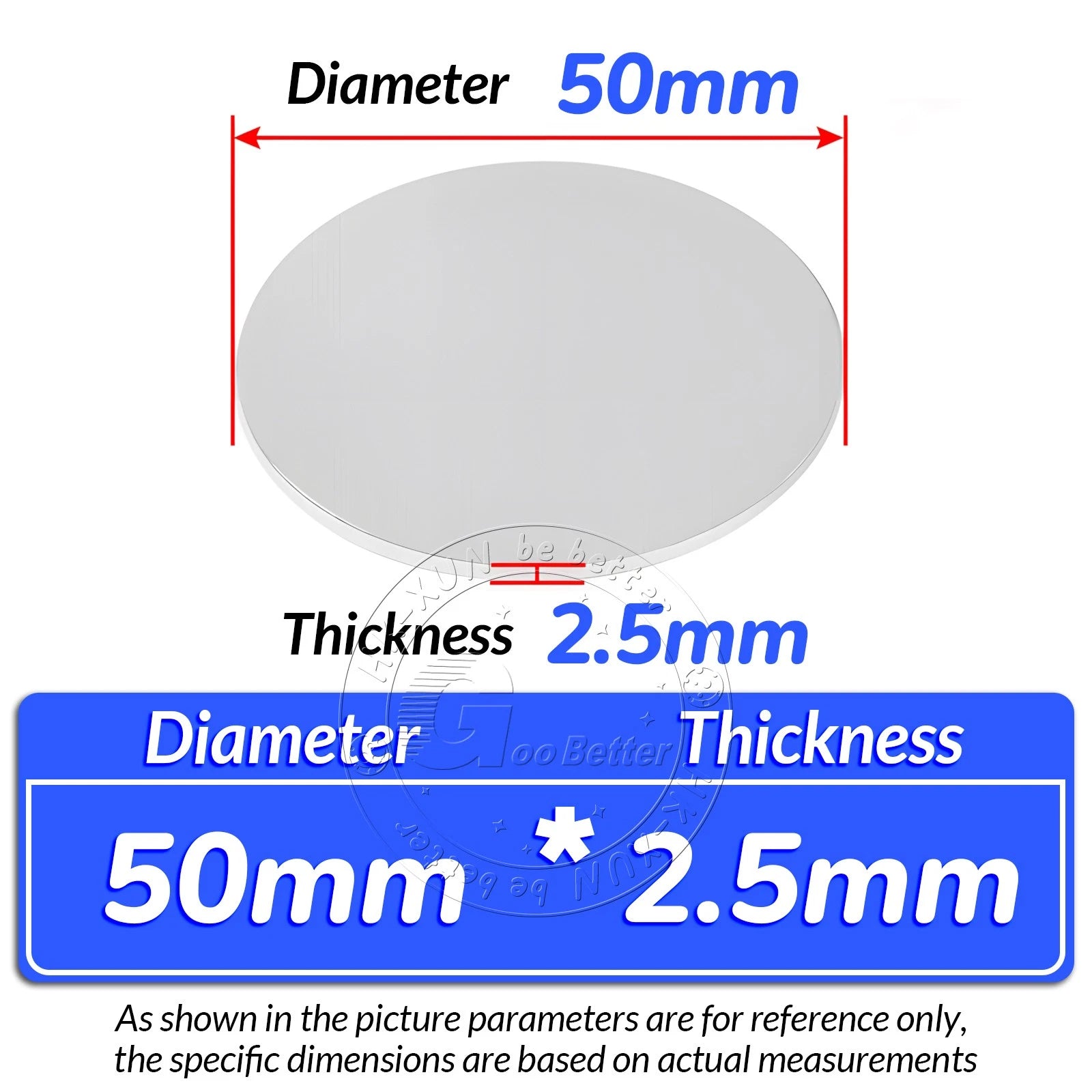 Round 6061 Aluminum Sheet Disc Plate 1mm-20mm Thick DIY Model Craft Art Handmade