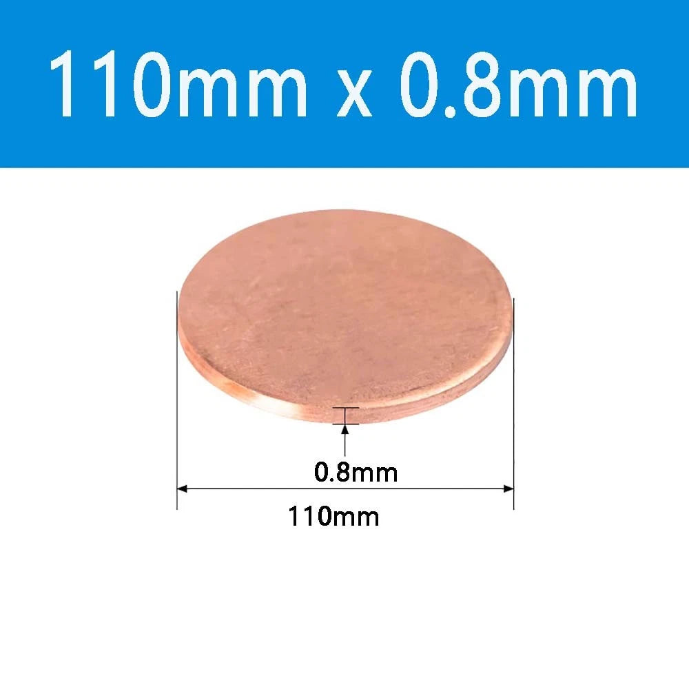 T2 Solid Pure Round Copper Sheet Flat Round Copper Disc Blank Round Metal Sheet