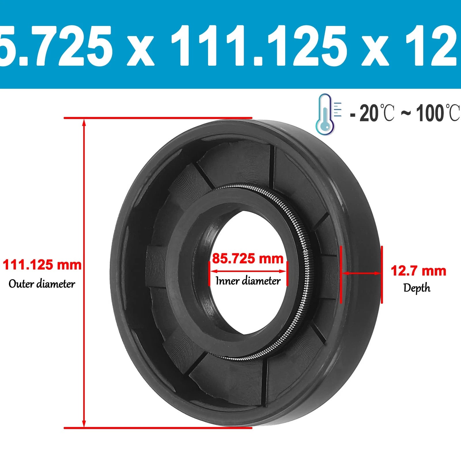 TC Double Lip NBR Oil Seal — 83–94mm ID, R23 Rotary Shaft Seal, All Depths