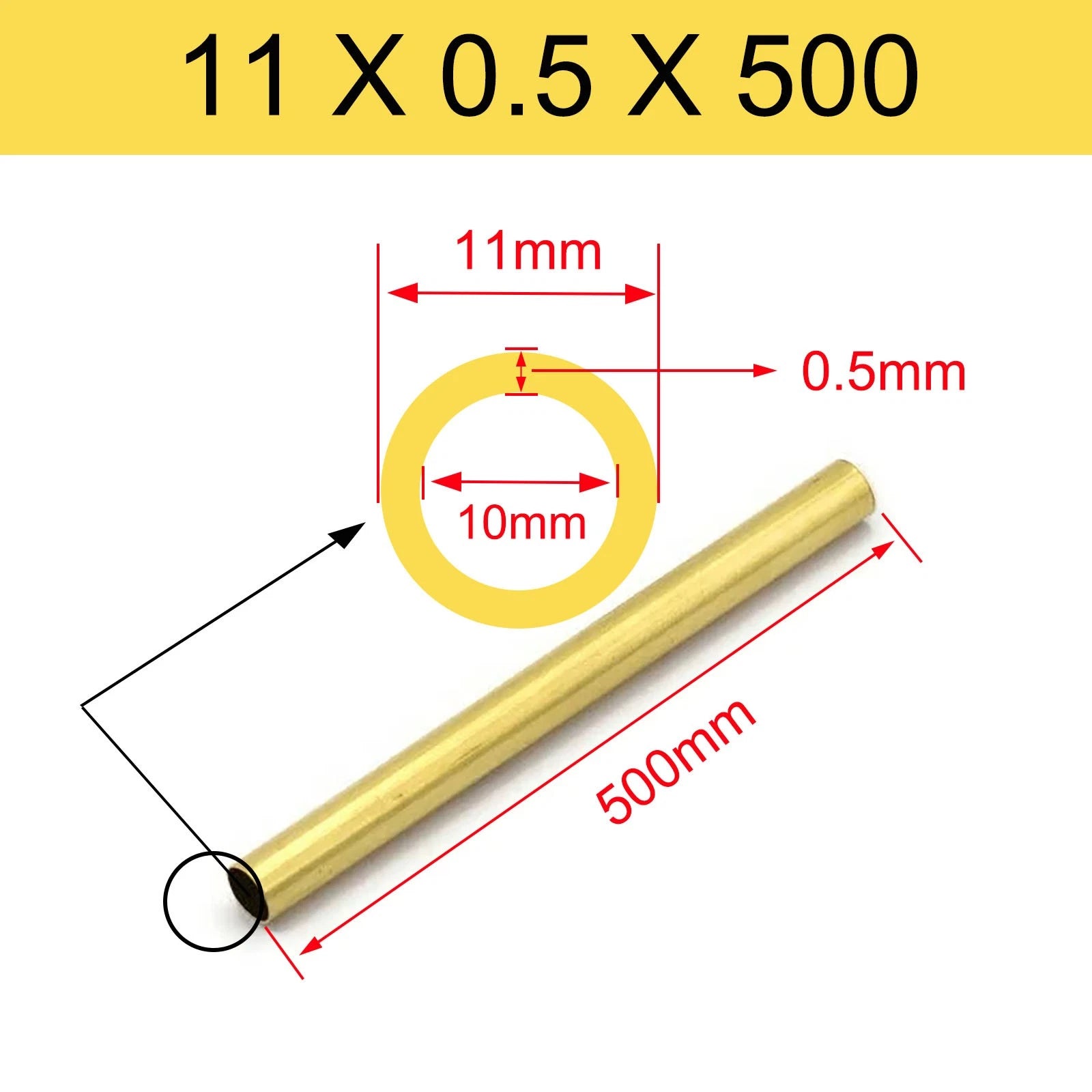 Brass Tubes ROUND PIPE Cu 62% OD 2mm 3mm 4mm 5mm 6mm 7mm 8mm 9mm 10mm To 90mm