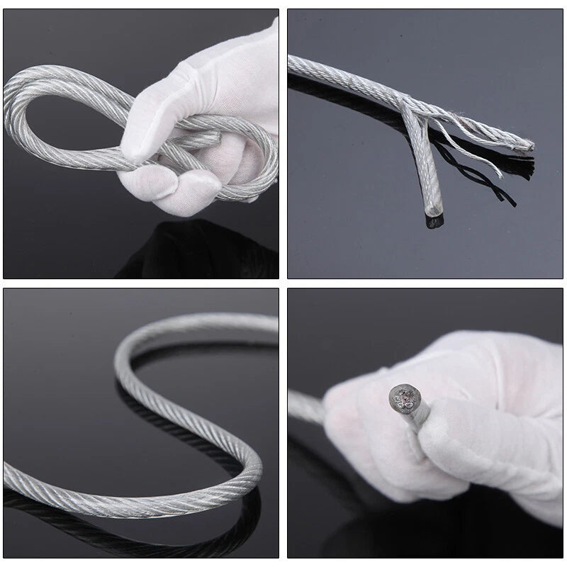 Steel Wire Rope Metal Cable Rigging 7*7 & 7*19 PVC Plastic Coated Dia 0.6mm-12mm
