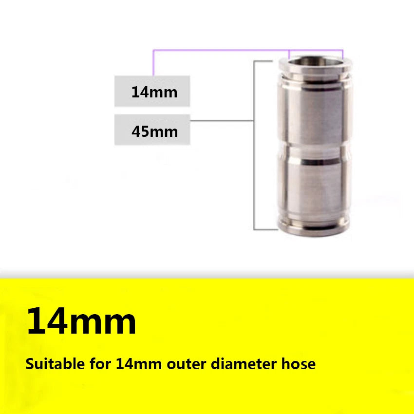 Stainless Steel Straight Push-in Pneumatic Fittings | 4mm to 16mm