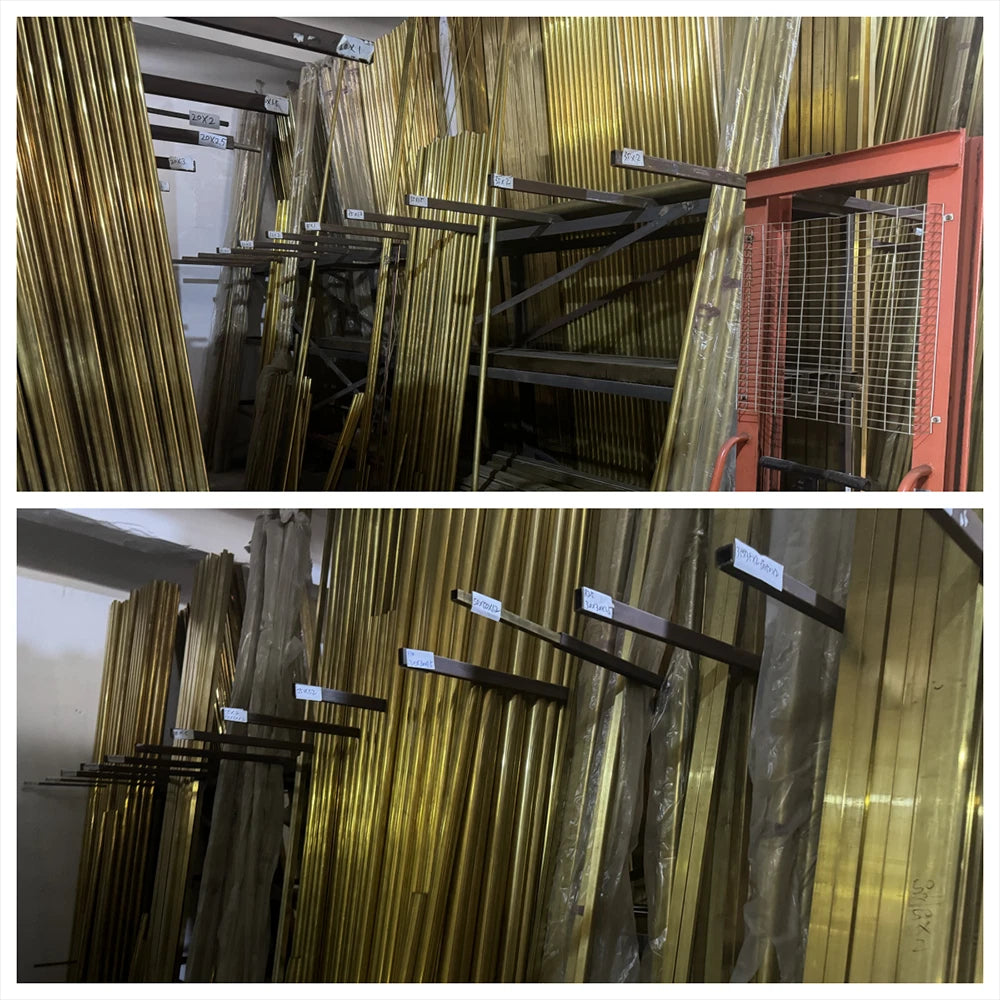 Brass Round Tube — Thin Wall Hollow Tubing OD 0.8–80mm × 500mm Length