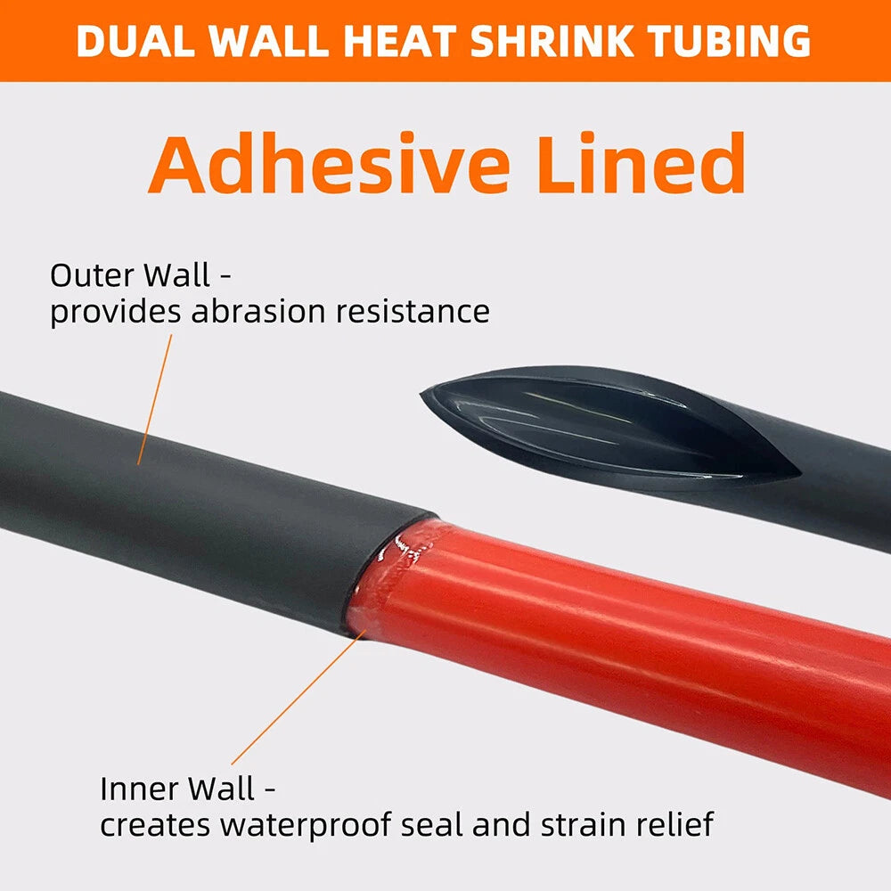 4:1 Ratio Adhesive Glue Lined Heat Shrink Tubing — Waterproof Heatshrink Sleeving