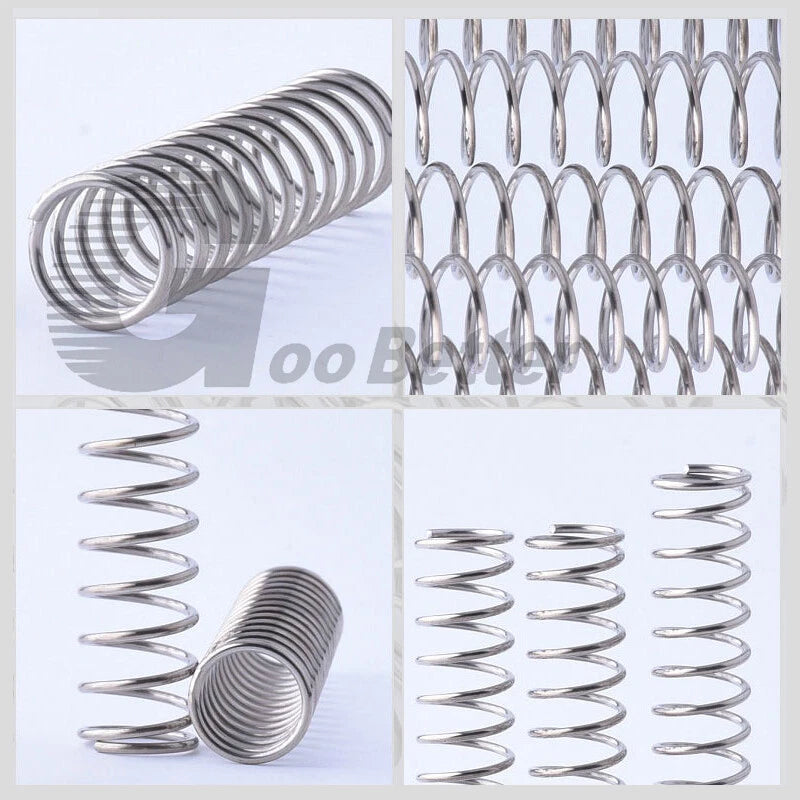 Compression Pressure Spring Wireφ 2mm Length 10~200mm Stainless Steel OD 12~18mm