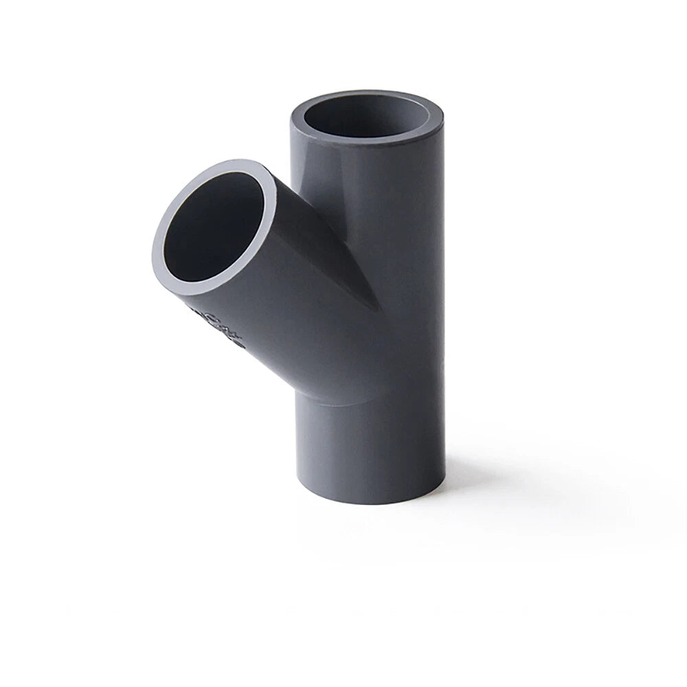 PVC 20-160mm 3 Way Y Connector Pipe Fittings Tube Adapter Joint Grey White Blue