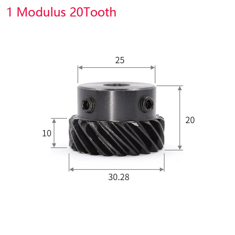 1 Modulus Helical Gear With Step 45°Left Spiral Motor Transmission Gear 45#Steel