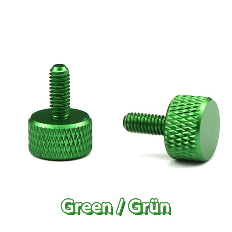 M6 6mm Knurled Thumb Screws Aluminium Hand Grip Knob Bolts 10mm to 20mm Long