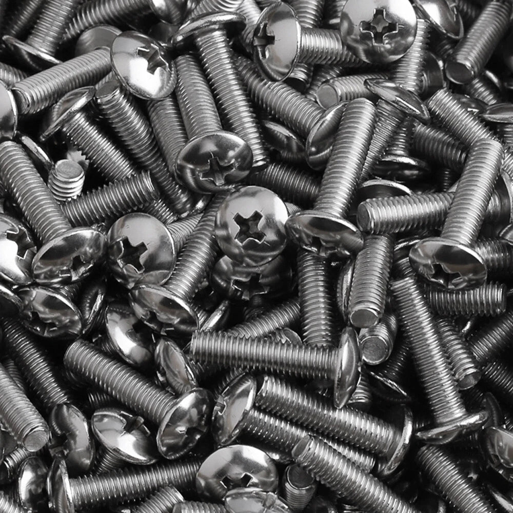 304 Stainless Steel Phillips Truss Head Machine Screws M4 M5 M6 — Wide Pan Head Bolts 6mm to 50mm
