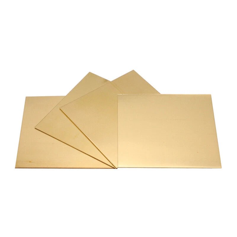 Thick 1.0/1.2mm Natural Brass Sheet Metal Guillotine Cut Copper Plate Multi Size - HomeDIYer