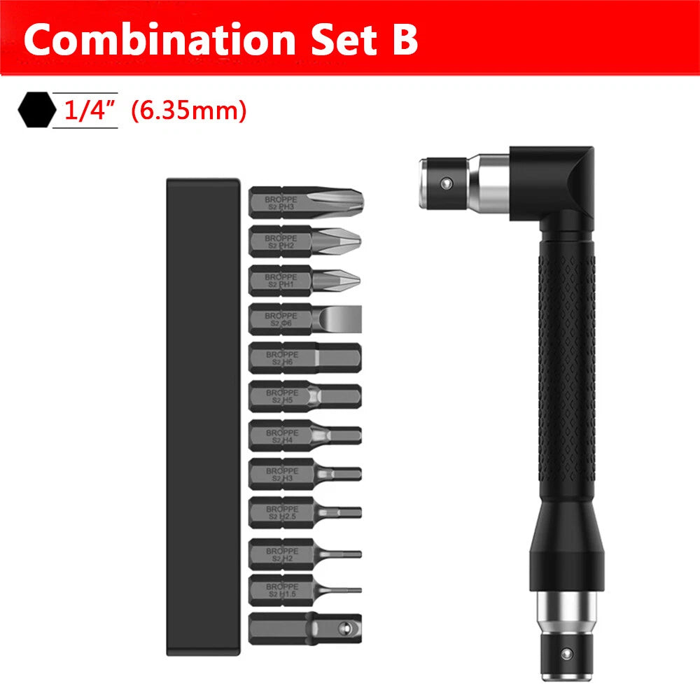 L-Shape Mini 1/4" inch Hex Socket Wrench 25mm Screwdriver Bits Wrench Mixed Set