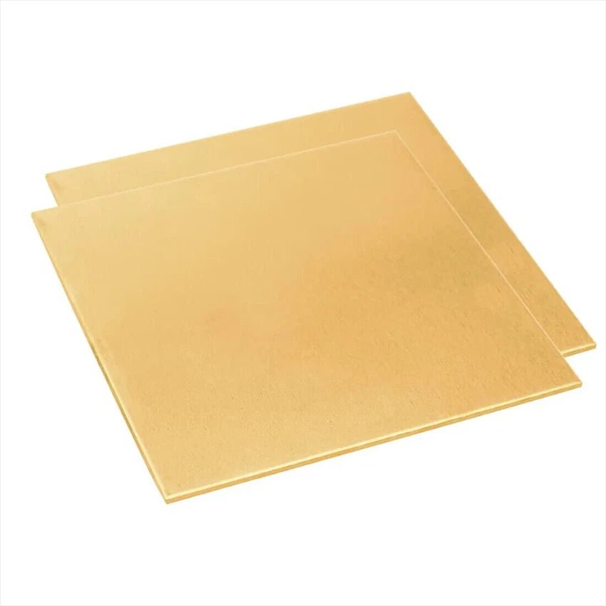 Solid H62 Brass Sheet Metal Plates DIY Crafts Multiple Sizes 0.3mm-6mm Thickness - HomeDIYer