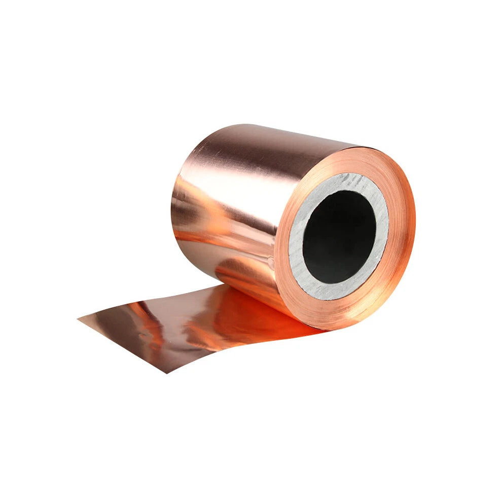 99.9% Pure Copper Cu Metal Sheet Roll Foil Plate 0.01-1mm Thick 50-400mm Width