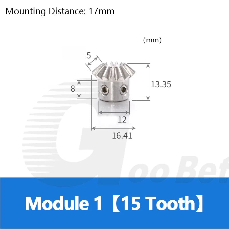 Module 1 Bevel Gear Stainless Steel 90° 1:1 Pairing 15/20/25/30 Tooth Miter Gear