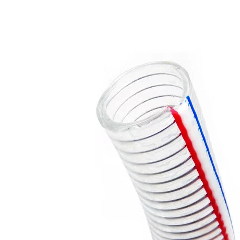 PVC Steel Wire Reinforced Clear Flexible Hose — Non-Toxic, Oil & Water Safe