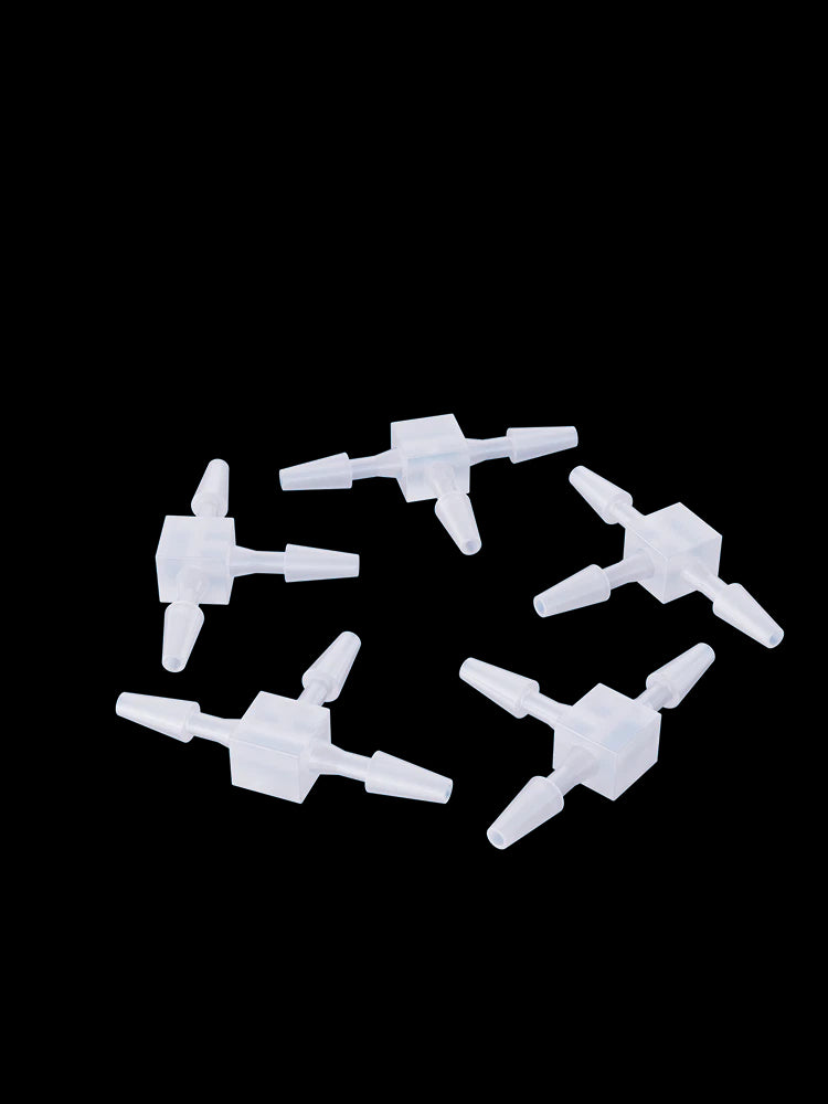T-Type Barbed Hose Connector — Plastic Elbow Joiner for Air, Fuel & Water Lines