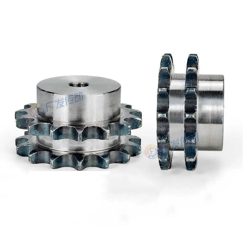 Duplex Chain Sprocket 10-38 Teeth Pitch 12.7mm For #40 08B Roller Chain 45#Steel
