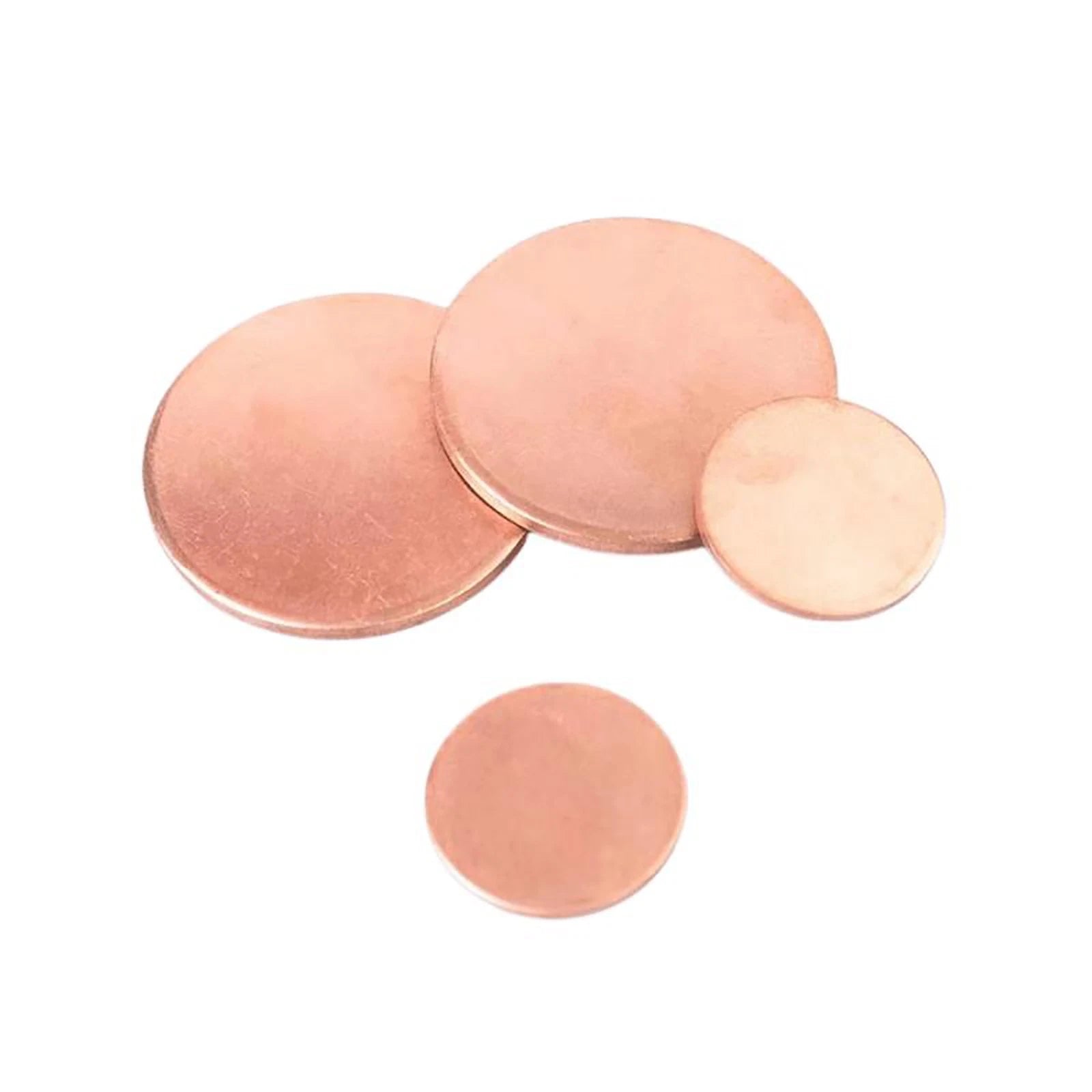 Solid Pure Copper Discs Blanks Round Plate Metal Sheet Thick 0.5~5.0mm Ø10~300mm