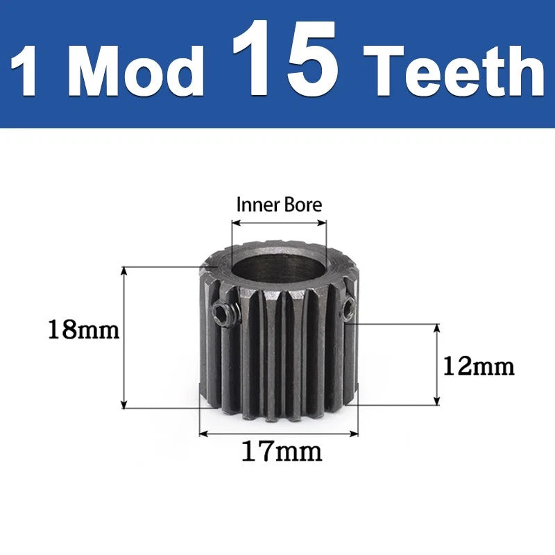 1 Modulu Spur Cylindrical Gear 10T-20T 1 Mod Pinion Gear Transmission Motor Part