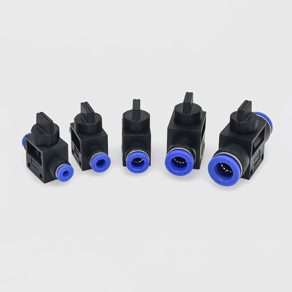 HVFF Pneumatic Hand Valve T-Joint 2-Way Push-In Hose Fitting