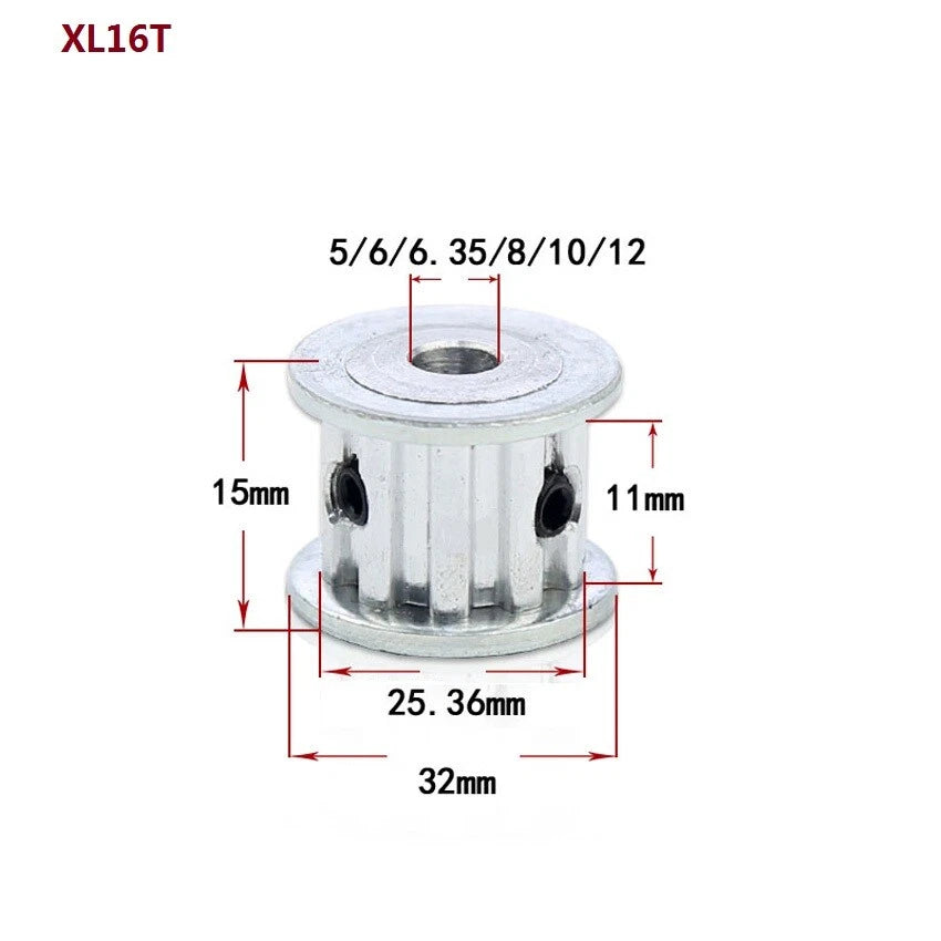 XL 10T-40T Timing Pulley Pitch 5.08mm Without Step Synchronous Wheel Width 11mm