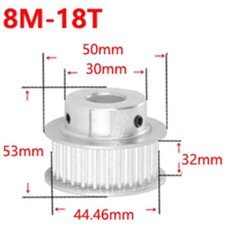 8M 12-26T Timing Pulley 30mm Belt Synchronous Wheel Gear 3D Printer Bore 8-30mm