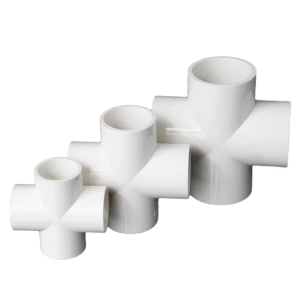 Cross PVC Fittings 4-Way Cross Elbow Fitting for Building Heavy 20 25 32 40 50mm