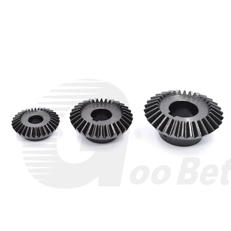 Mod 1.5 Bevel Gear C45 Steel Gear Ratio 1:1.5 20 Tooth 30 Tooth Hardened Black