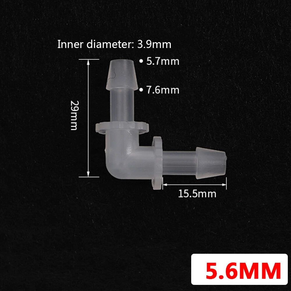 Plastic Elbow Barb Hose Connector — L-Piece Tube Joiner for Air, Fuel & Water (1.6mm–20mm)
