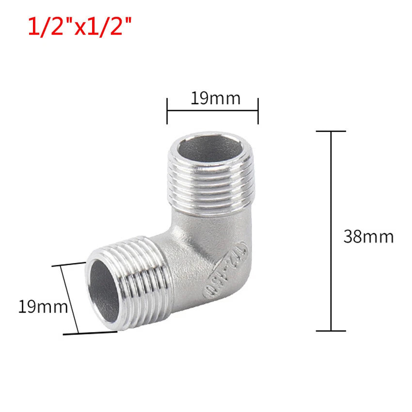 A2 Stainless Steel BSP Male Elbow Pipe Fitting — 1/4" to 2" Equal & Reducing