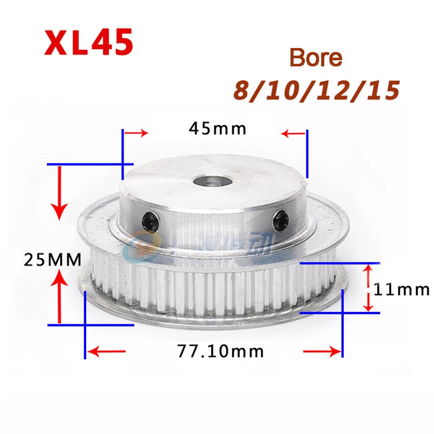 XL 36T-100T Timing Belt Pulley Pitch 5.08mm With Step Drive Pulleys Width 11mm