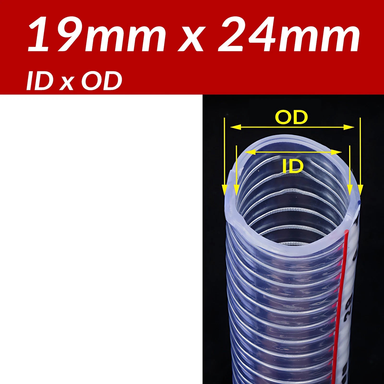 Clear Flexible Braided PVC Hose | ID 10–60mm | Oil & Water Tube Pipe